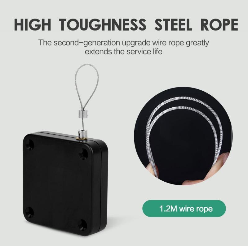 800G Pull Automatische Deurdranger Smart Sensor Deurdranger, automatisch Dicht Voor Alle Deuren Punch-Gratis Staal Touw Lengte 1.2M