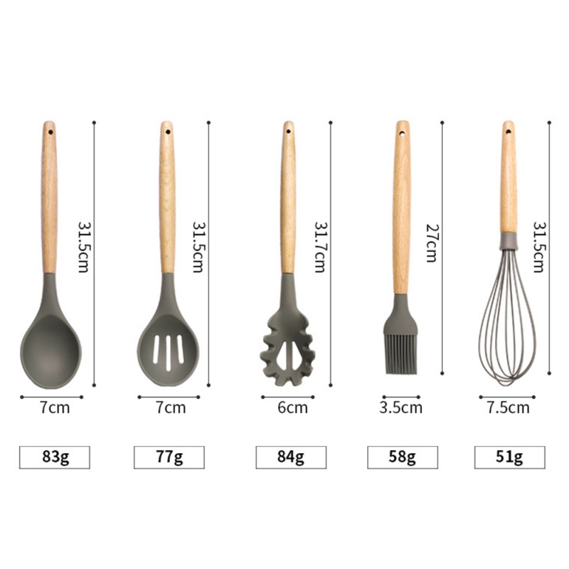 1pc- dreje silikone køkkensæt suppeske køkkenredskaber madlavning non-stick køkkentilbehør