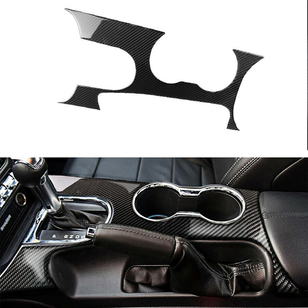Koolstofvezel Auto Interieur Controle Versnellingspook Panel Cover Decoratieve Sticker Cover Trim Auto Styling Voor Ford Mustang