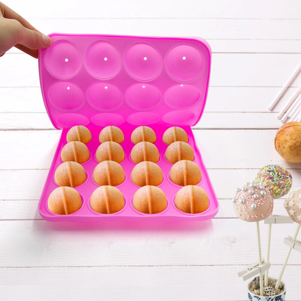 Moldes redondos de silicona para hacer piruletas, herramientas para hornear pasteles, 20 agujeros