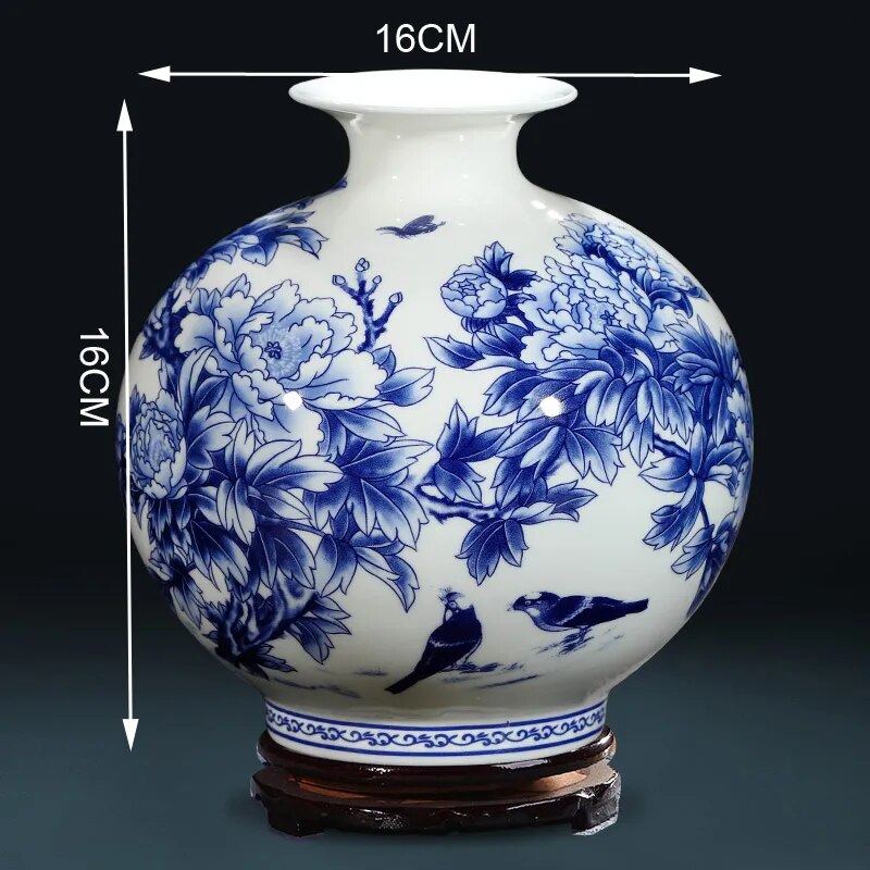 Bone China Flower Vase, Home Decor, Chinese Tradition Vases for Flowers, Ceramic Vase Decoration Home, Living Room: VIOLET/紫罗兰
