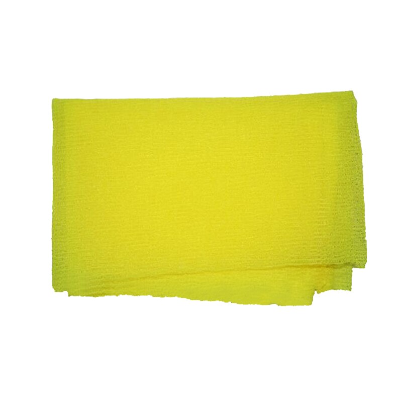 Nylon Waschen Tuch Schlecht Handtuch Schlecht Körper Pinsel Schönheit Haut Peeling Waschlappen Dusche Schlecht Waschen Handtuch Haut Polieren Handtuch: Gelb