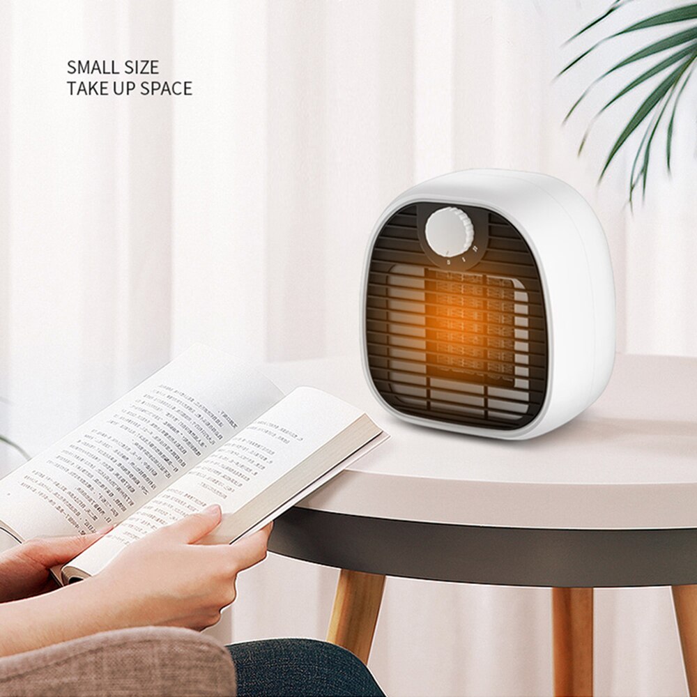 Calentador eléctrico de 1000W, calefactor de invernadero ajustable de dos velocidades, calentador eléctrico de escritorio rápido y silencioso para oficina