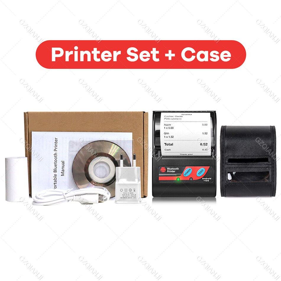 Mini Empfang 58mm Bluetooth Drucker Thermische Rechnung Taxi Drucker Für Loyverse POS SII e-Boleta USB kabellos Empfang maschine Drucker: 1Drucker1Fall / EU-Stecker