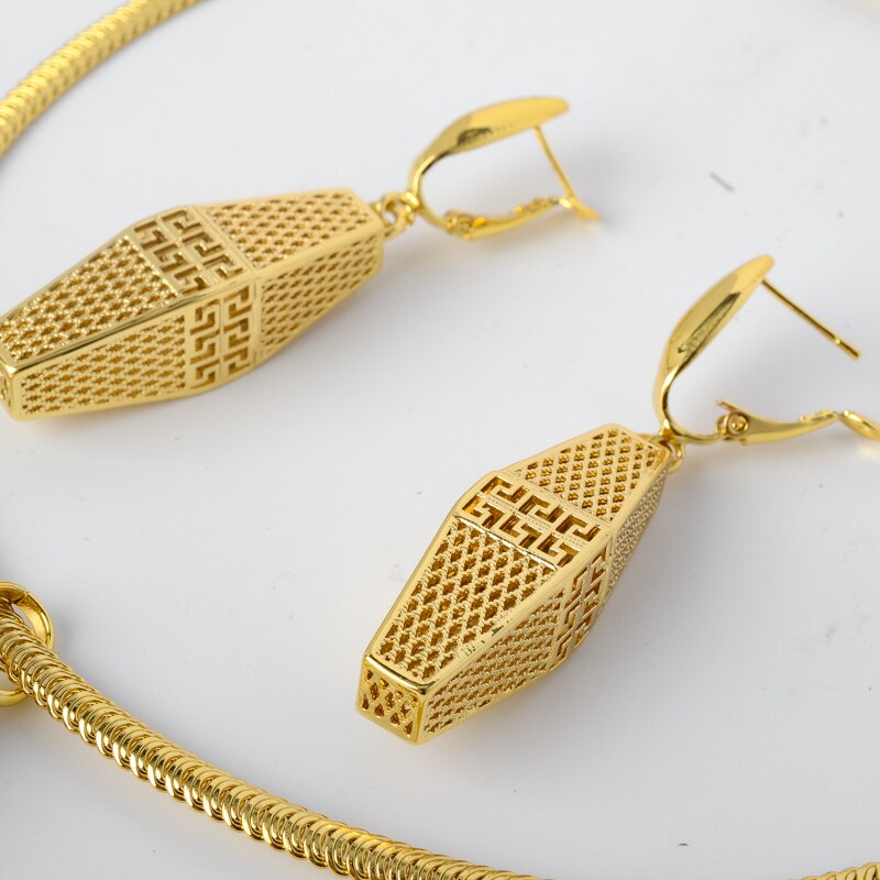 Diana Baby Sieraden Sets Braziliaanse Oorbellen Hangende Ketting 18K Gold Geplant Voor Vrouwen Bridal Wedding Party Anniversary