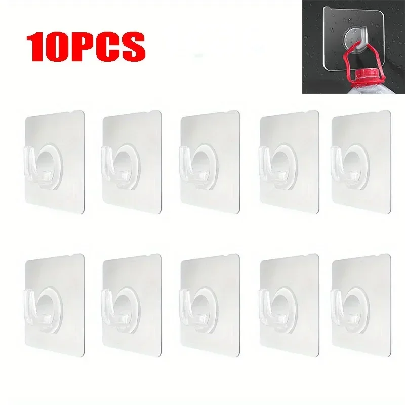 30 Uds gancho adhesivo para colgar ganchos adhesivos fuertes colgador de almacenamiento de llaves para cocina baño puerta pared ganchos de pared multifunción: Verde claro