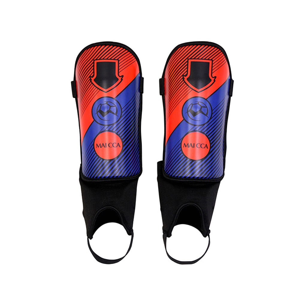 Volwassen Voetbal Scheenbeschermers Professionele Voetbal Sokken Enkel Band Protectors Riem Taekwondo Scheenbeschermer MMA Karate Training Gear: Blue with Red