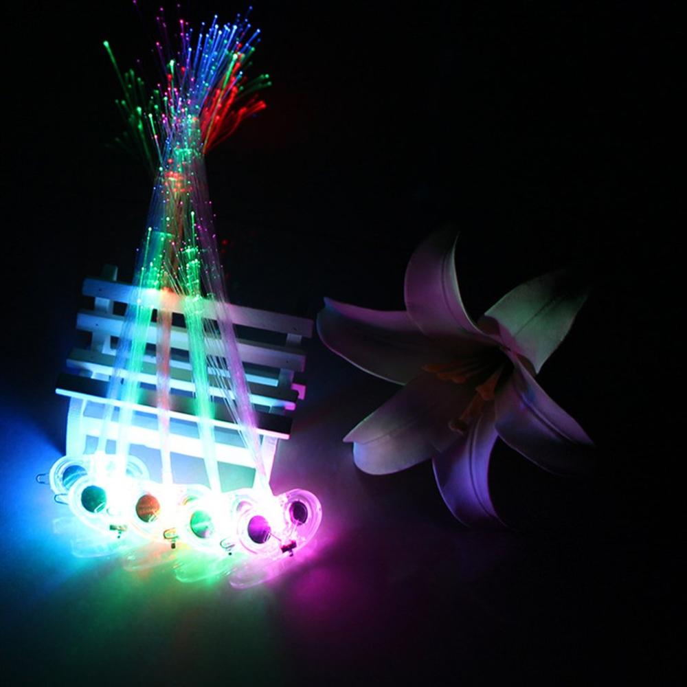 Neue Bunte Schmetterling Licht Fiber Optik Haar Zöpfe LED Perücken glühend Haarnadel Blitz-LED Haar flechten Clip Dekoration