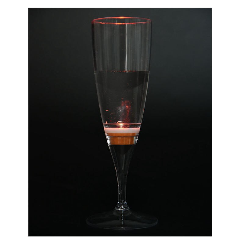 6 Set de copas de champán con luz LED para vino, líquido activado, flauta Multicolor para bodas, Año