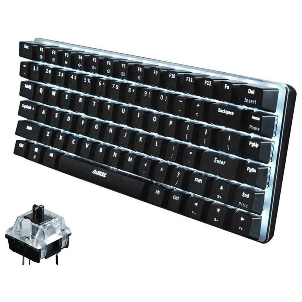 Ajazz AK33 82 touches clavier mécanique USB filaire LED rétro-éclairage clavier de jeu ergonomique pour ordinateur