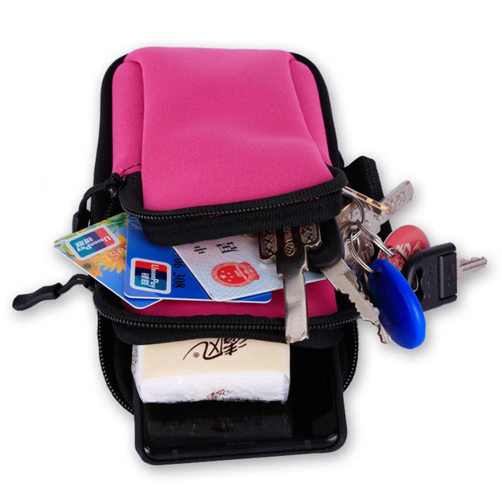 Multifunktionale outdoor-sport-armtasche, freizeit-armtasche, fitnessstudio-tasche, handytasche, schlüsselhalter für iphone x und samsung