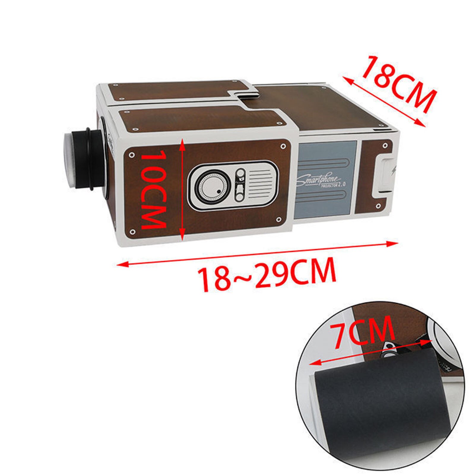 mini proiettore portatile per smartphone casa cinema uso proiettore in cartone fai-da-te per telefono androide IOS