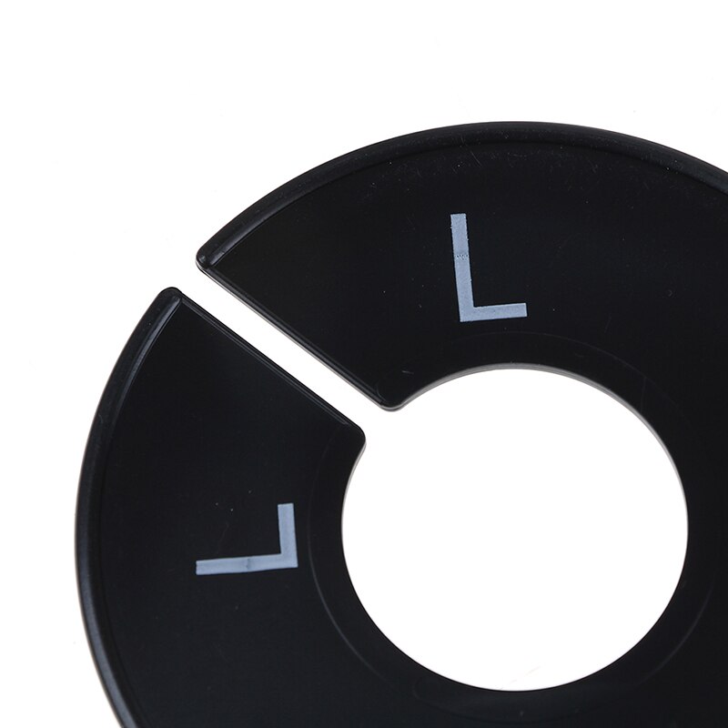 5 lege Ronde Rack Plastic Kleding Ring Maat Verdelers Past Ronde Vierkante Buis Kledingstuk Tags Maat Markering Ring
