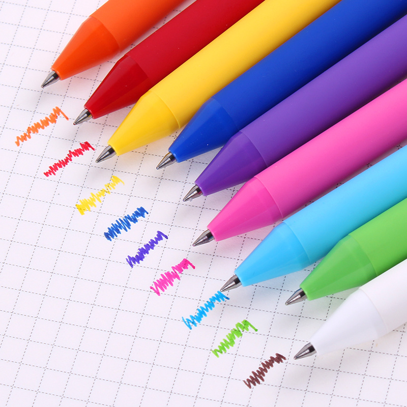 Kaco gelstifte-einstellen mit schwarzer und farbiger tinte, einziehbar, für freundlicher und erwachsene zum malen, 0.5mm extrafeine spitzen, niedliches schreibwarenset