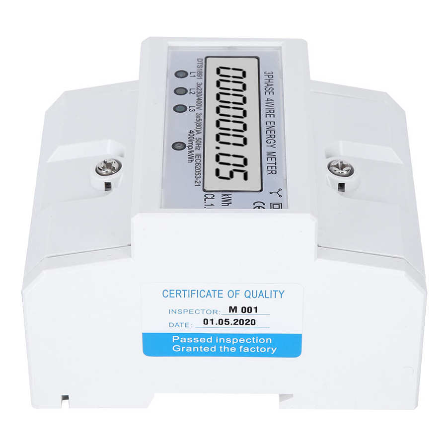 3Phase 4Wire Energy Meter LCD Digital Display DTS1891 Smart Home Electric Measurement Device Digital Wattmeter Electrical Acces