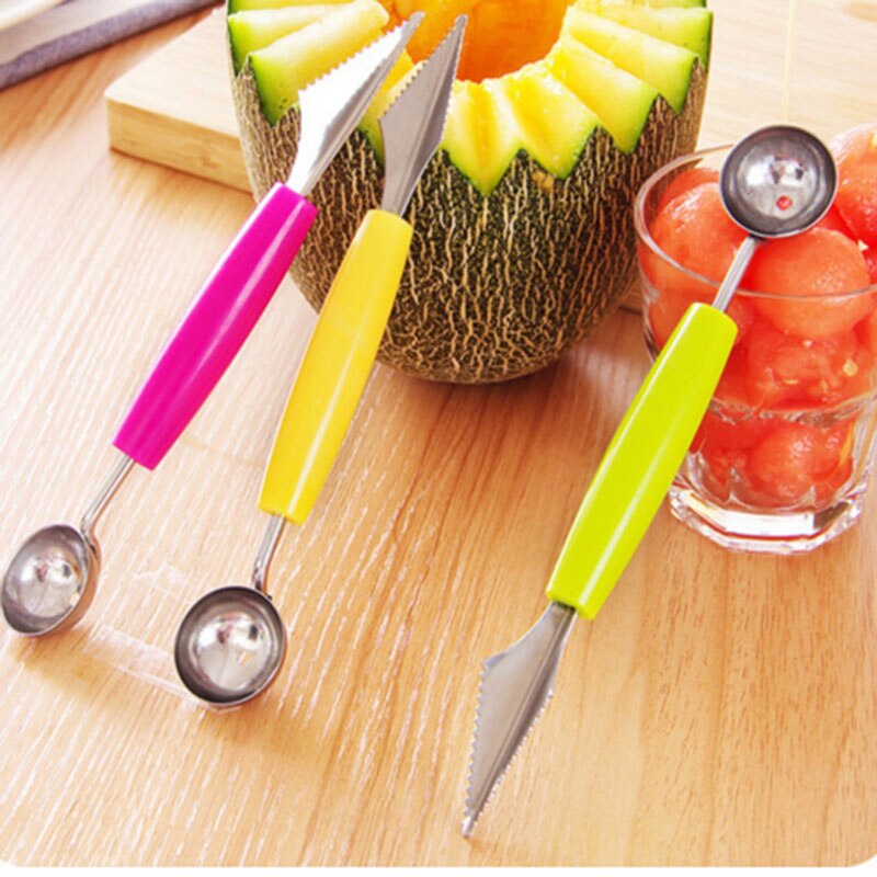Boule à creuser créative, cuillère Baller bricolage plats froids outil pastèque Melon couteau à découper les fruits Gadgets de coupe