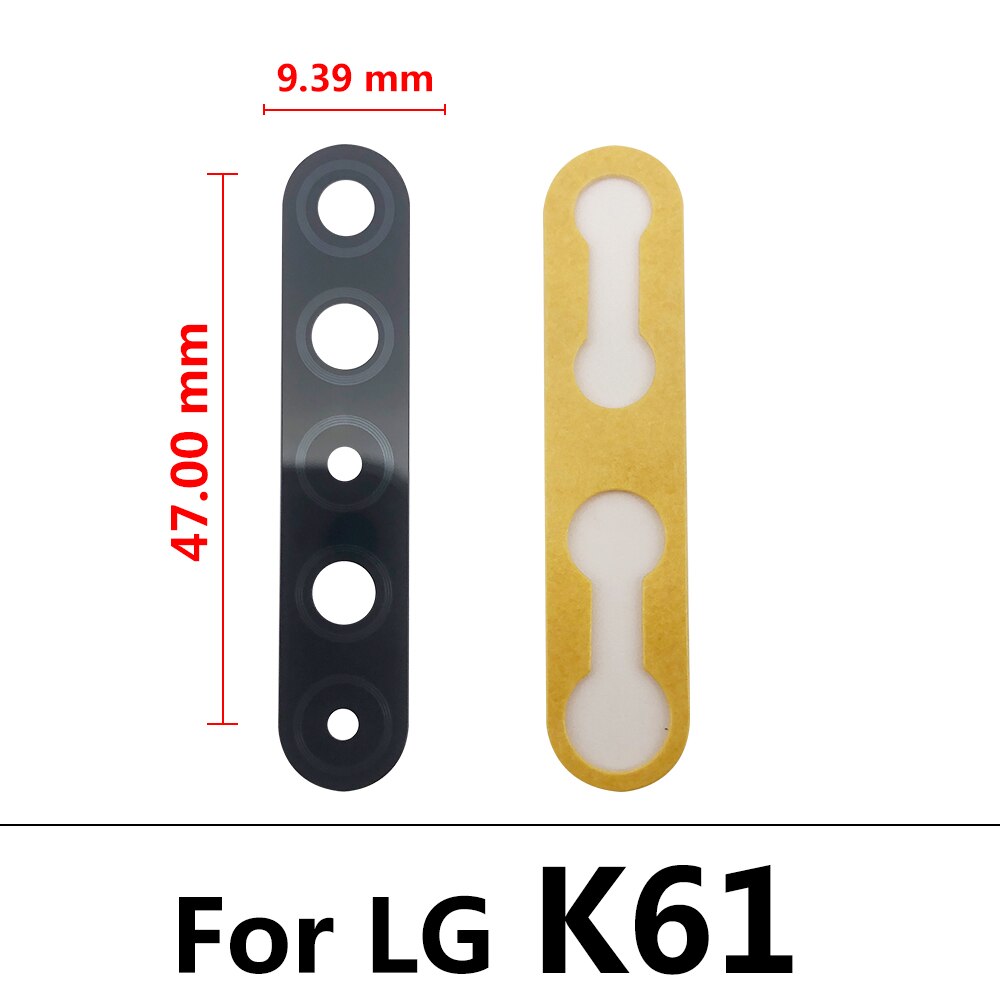 2Pcs Back Camera For LG K8 K41S K42 K51 k51S K61 K62 Plus Mobile Phone Housing Rear Camera Glass Lens Cover With Adhesive + Tool: K61