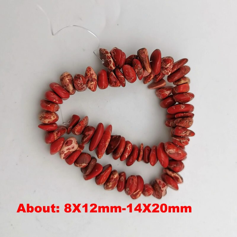 Natural Stone Beads 5-20mm Imperial stone Seafloor sediment 16 inch Lrregular Gravel Beads Diy Bracelet For Jewelry making: Orange large2