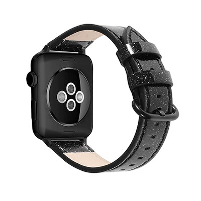 Uthai læderrem til apple watch rem 40mm 44mm til apple wtch 4/5 rem armbånd til iwatch 3/2/1: Flash-sort / 38mm or 40mm