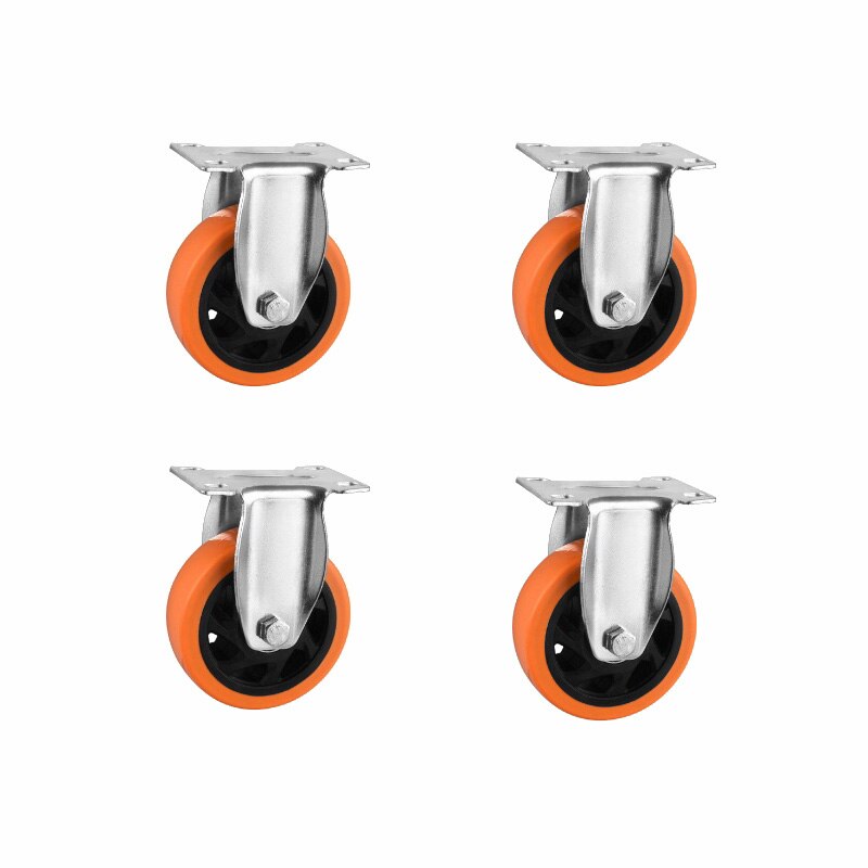 1/4 stuks metalen meubelwielen, universele industriële wielen, dubbel gelagerd wiel, meubelaccessoire: 4 inch / 4 stuks