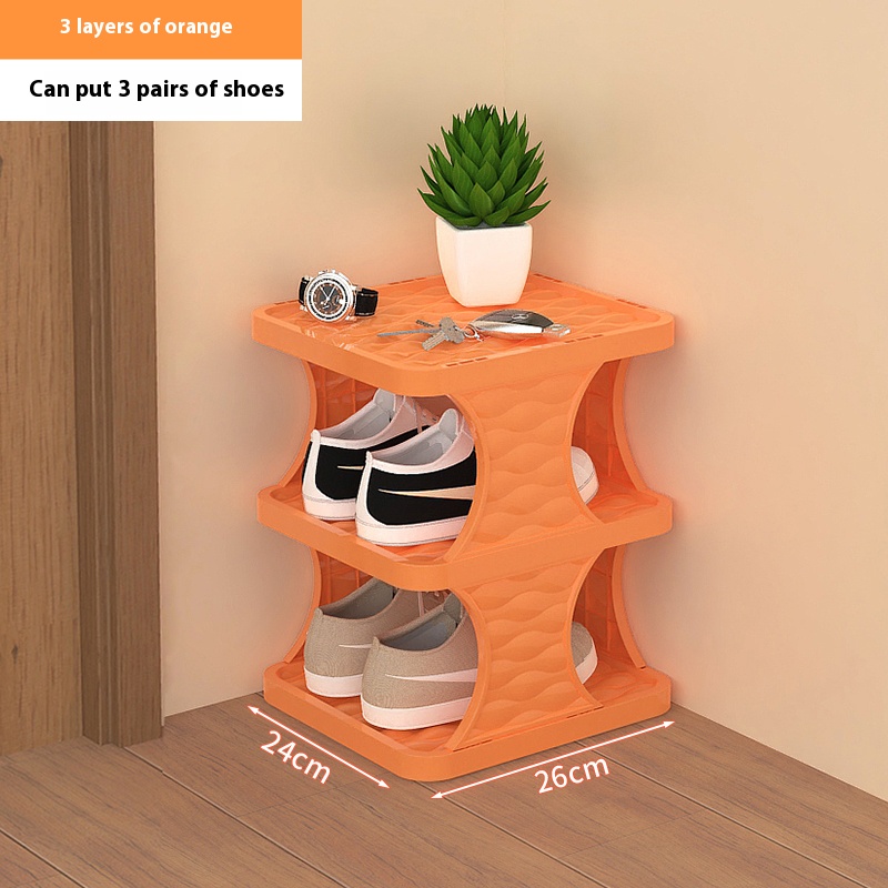 Multi Layer Eenvoudige Schoenen Plank Organizer Kleur Kast Schoenen Rekken Huishoudelijk Rek Afneembare Schoenenrekken Voor Slaapkamer: grijze kleur
