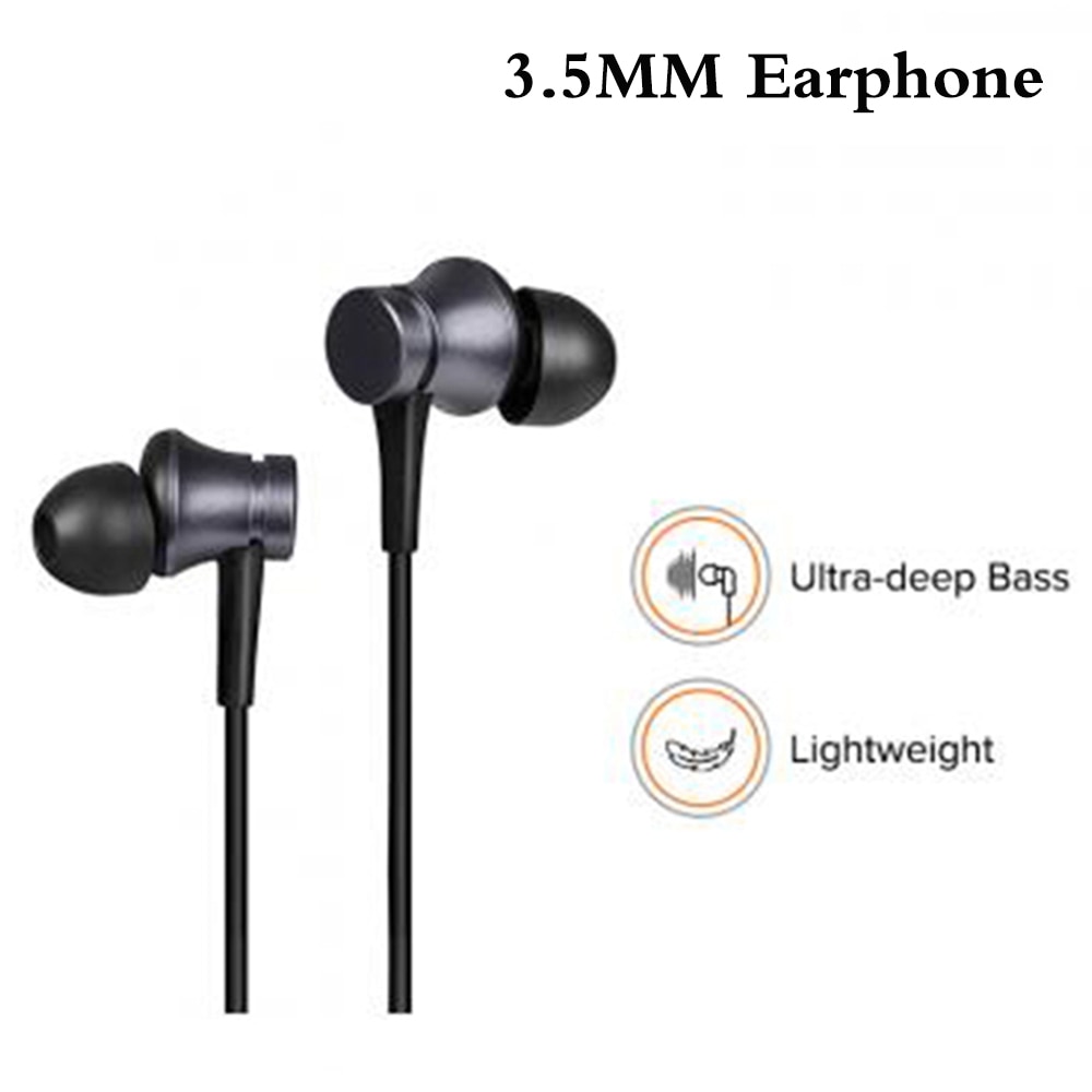 Xiaomi Piston 3 Oortelefoon Mi Verse 3.5Mm In-Ear Oortelefoon Met Microfoon Voor Mi Note 10 Lite CC9 a2 A3 F1 F2 Pro Redmi Note 7 8 9 Pro 8T