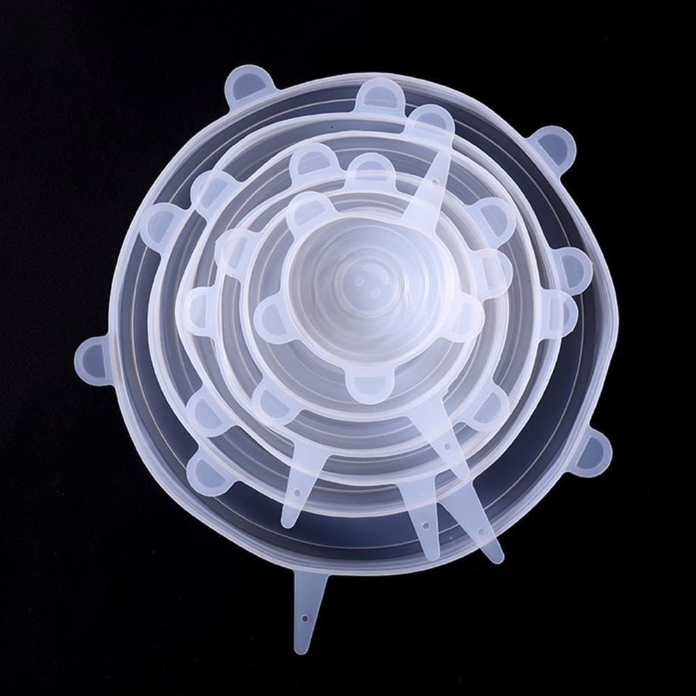 6/12 stuks siliconen rekdeksels universele deksel siliconen deksel magnetron siliconen voedsel kookkom deksel pan vers deksel deksel p  p0 g 8