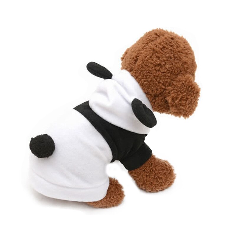 Grappige Leuke Huisdier Kat Kostuum Kerst Kleding 2-legged Kapmantel Jurk Panda Wit Zwart Cosplay voor Kat Hond halloween