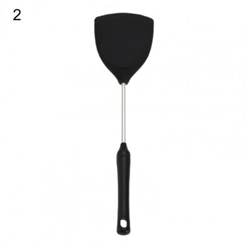 Food Grade Useful Ergonomically Cooking Spatula 4 Colors Spatula with Handle for Restaurant: 2
