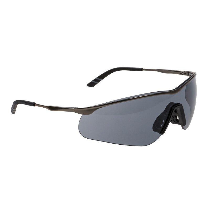 Postwest beskyttelsesbriller anti-ridse, støvtætte og stænksikre tech metal brille uv beskyttelse sikkerhedsbriller: Røg