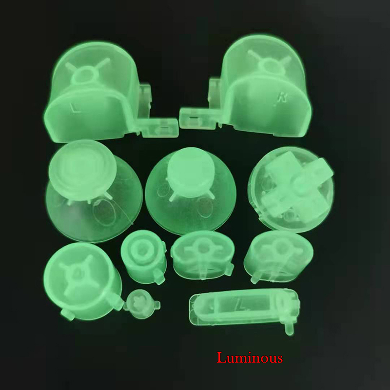 1 Juego de teclas de botón con tapa analógica de 21 colores, botones Y X A B Z para controlador Nintend Gamecube, controlador de Joystick: Verde