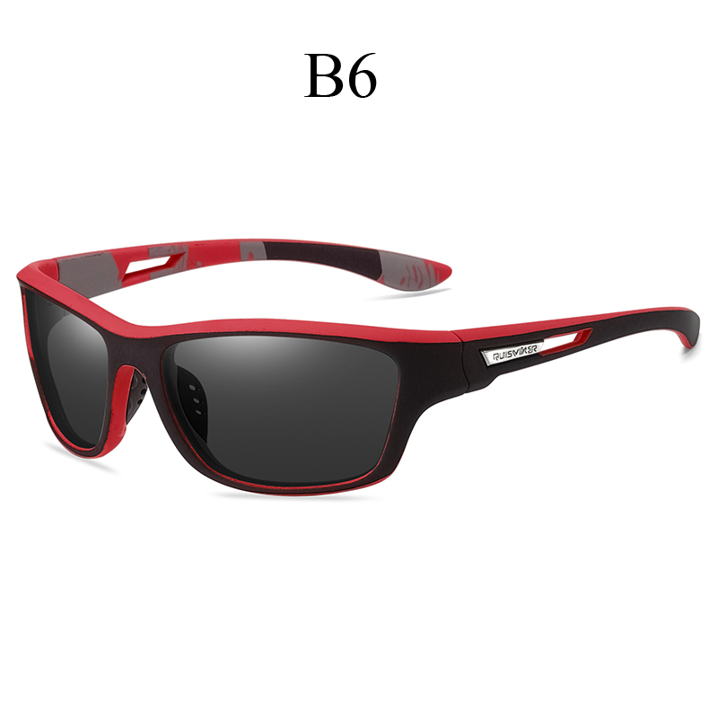 QUISVIKER occhiali da sole polarizzati nuovissimi da pesca Sport all&#39;aria aperta occhiali da sole uomo donna occhiali da ciclismo UV400 occhiali da guida per escursionismo: B6