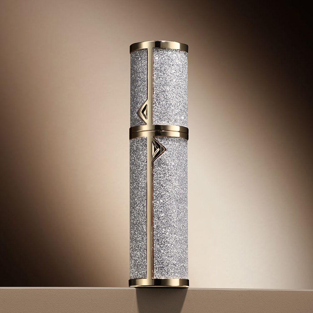 Atomizador de Perfume de cuero de 5ml, contenedores de cosméticos líquidos portátiles, Mini botellas rellenables de Perfume para viaje, pulverizador vacío: Gris oscuro