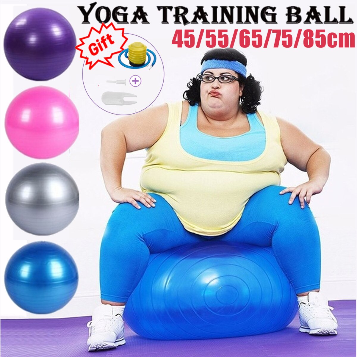 Sports Yoga Balls Bola Pilates ball Fitness Gym Balance Fitball Home Exercise Pilates Workout Massage Ball 55cm 65cm 75cm 85cm