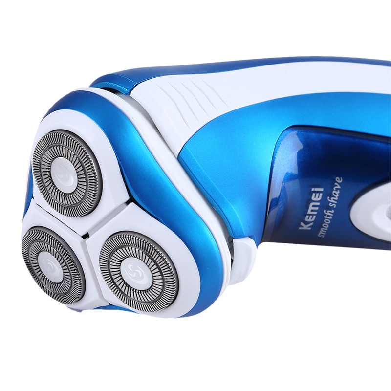 Triple Head Razor 3 Kemei 3D Full Washable Rechargeable Rotary Triple ... – Grandado