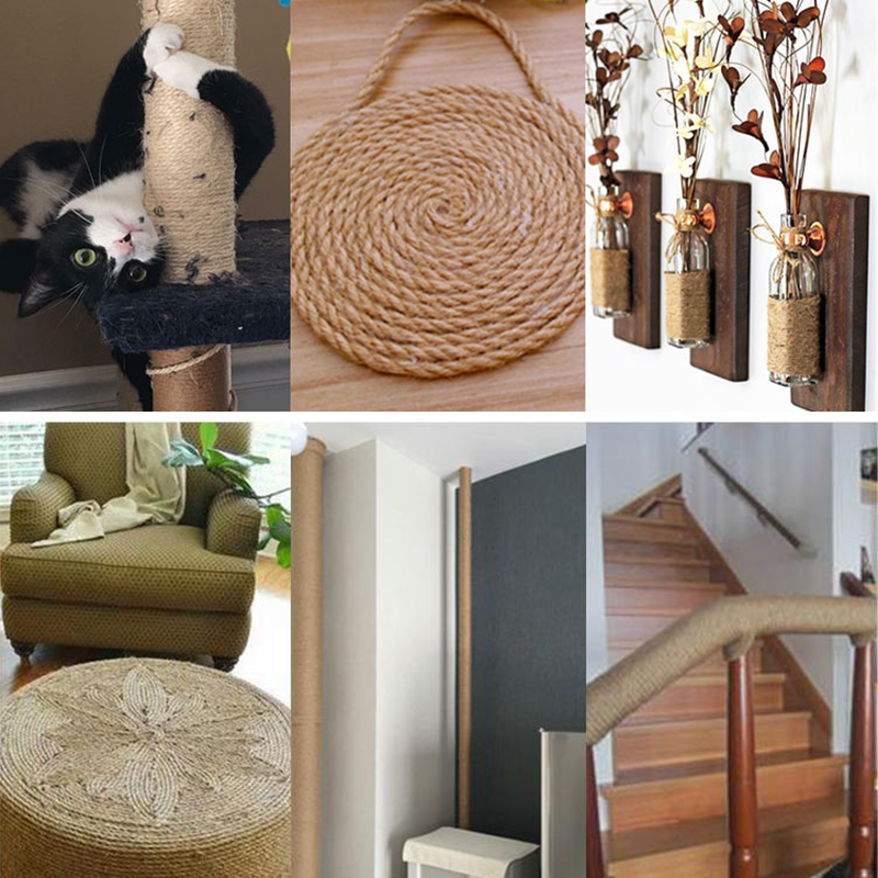 Cordón de algodón macramé cortado a mano de 1/2/3/4/5/6/8/10mm, cuerda de yute, hilo trenzado para manualidades DIY, decoración para de boda en casa