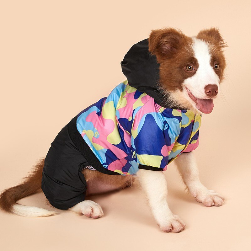 -Hiver bouledogue français Camouflage Costumes pour chien neige doudoune manteau pour petit moyen chien vêtements pour animaux de compagnie combinaison