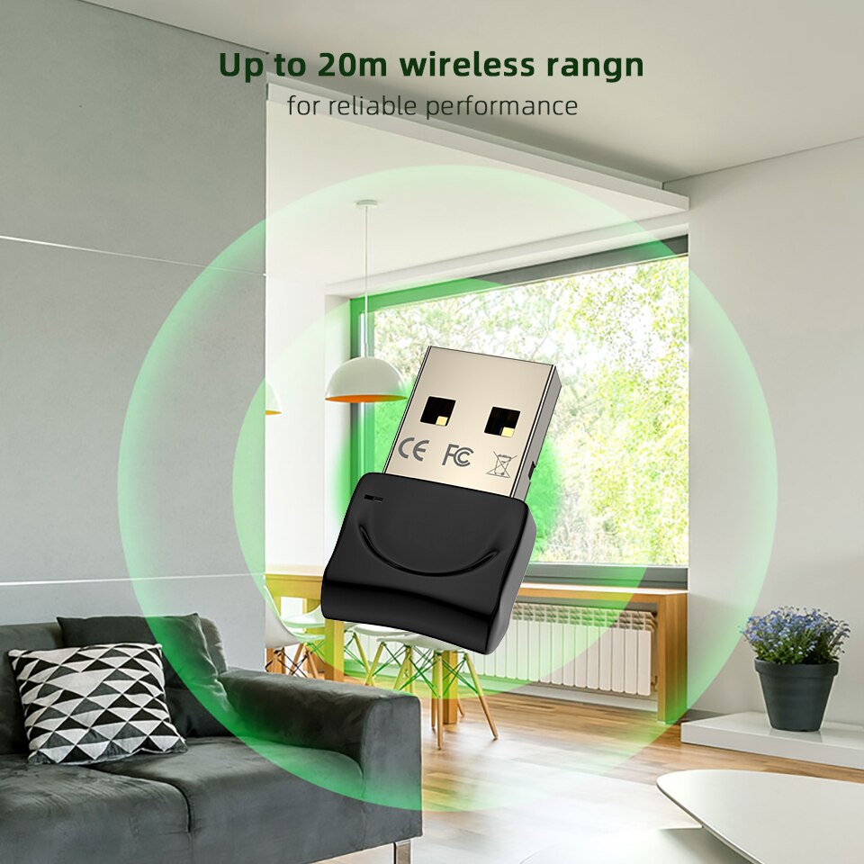 USB Bluetooth Adapter Dongle Adaptator 4.0 for PC Computer Wireless Mouse Keyboard Aux Audio Bluetooth Receiver Transmitter BLE