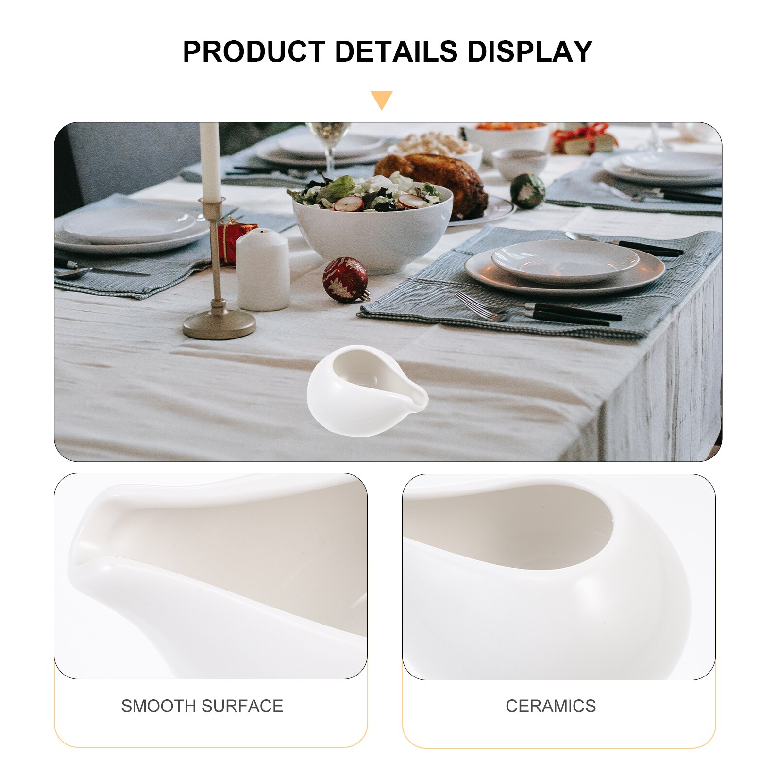 2pcs Ceramic Jugs Sauce Jugs Sauce Storage Containers Kitchen Gadget