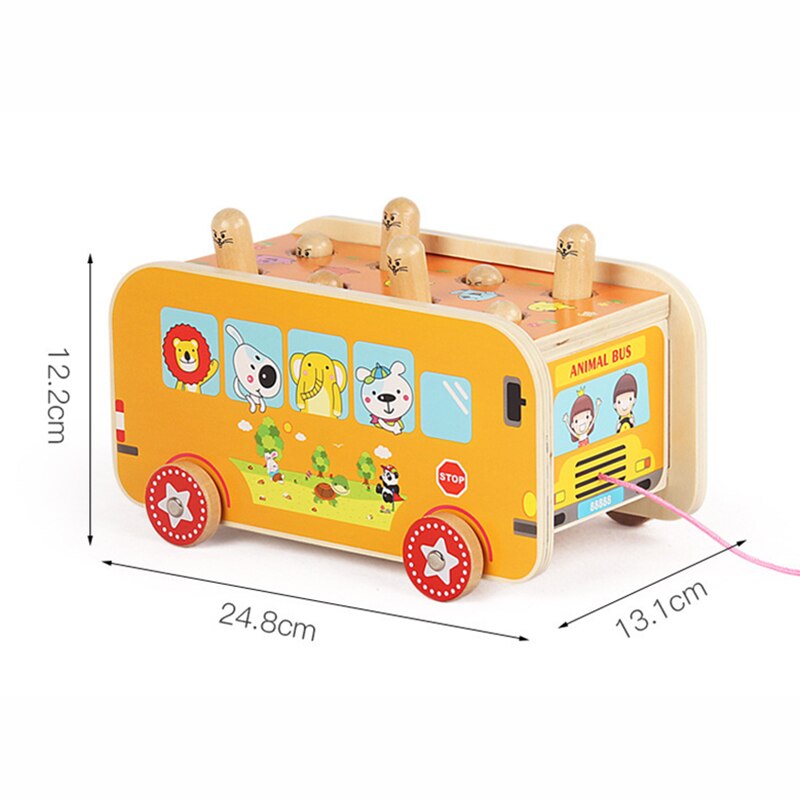 Kinderen Houten Puzzel Speelgoed Whac-A-mole Speelgoed Multifunctionele Beat Dia Vroeg Leren Educatief Zintuiglijke Baby Kinderen speelgoed: 3