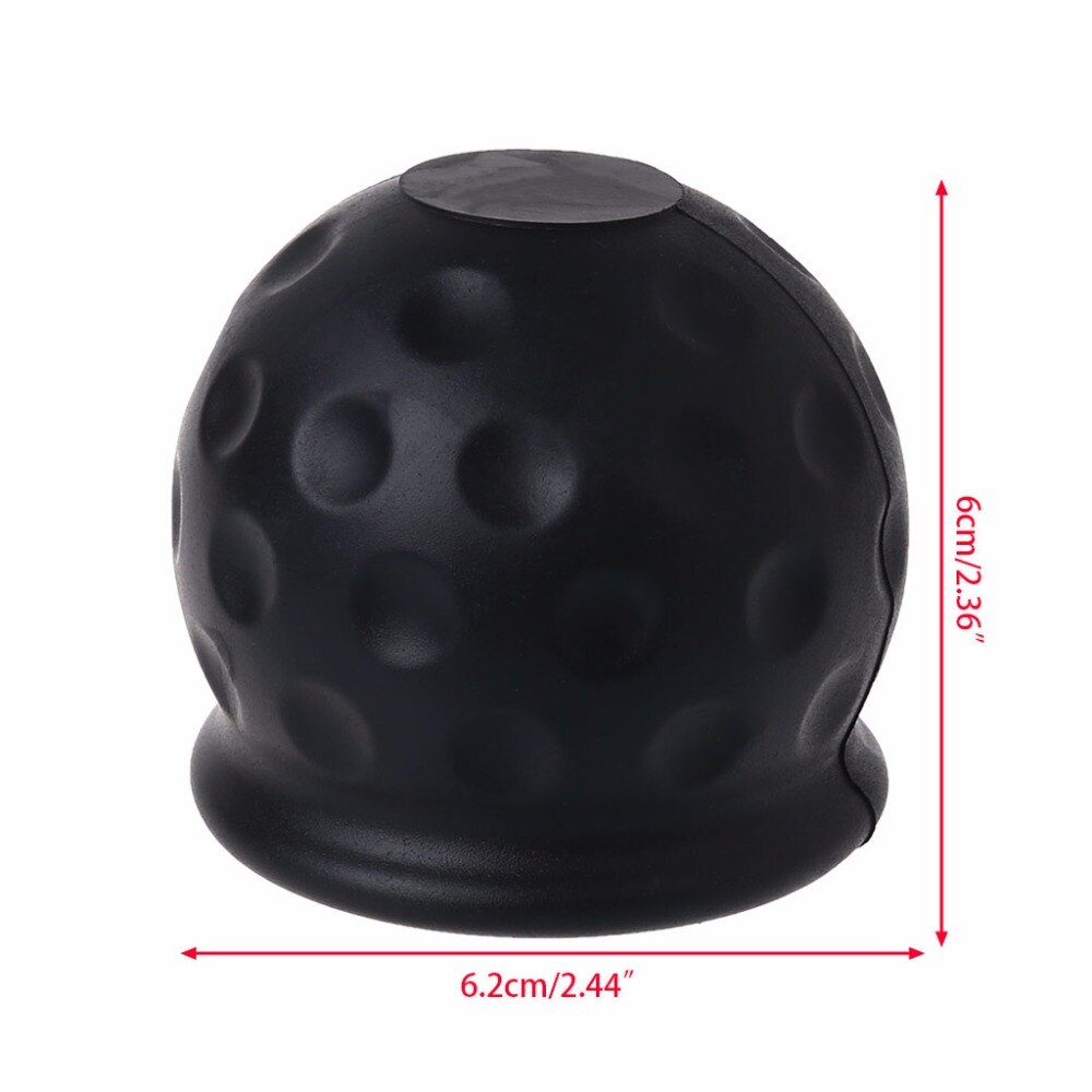 1pc yleiskäyttöistä 50mm kumia vetokoukun kuulakansi vetokoukku asuntovaunun perävaunun suojakotelo musta  c45