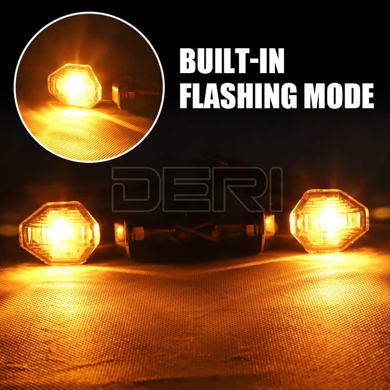 Mini Motorfiets Smoke Lens Led Richtingaanwijzer 12V Amber Blinker Indicator Flasher Lamp Twee Draad Moto Motoren Accessoires
