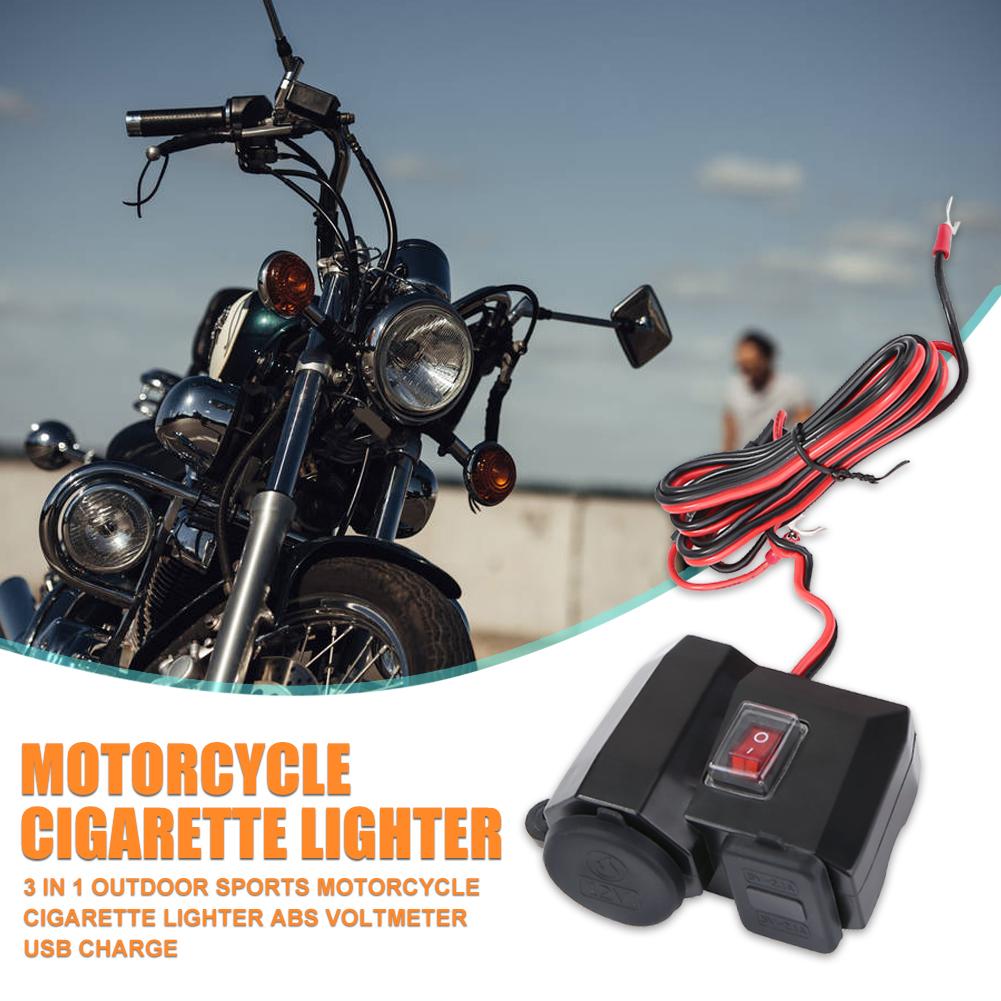 Motorcycle Sigarettenaansteker Usb Charge 12V Voltmeter Mobiele Telefoon Snellader Voor Mobiele Telefoon Ondersteuning Ios