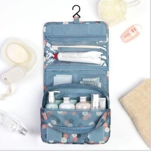 MODYCON Waterproof Polyester Travel Cosmetic Bag Cosmetic Bag Hanging Wash Bag Neutral Makeup Organizer Bathroom Hanging Bag: A