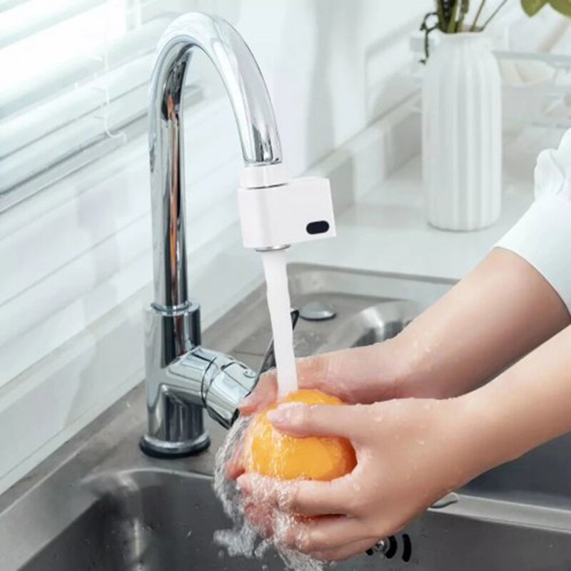 Xiaoda automatischer wassersparhahn mit intelligentem sensor, infrarot-überlaufschutz für küche und bad, induktive düse, wassersparfunktion