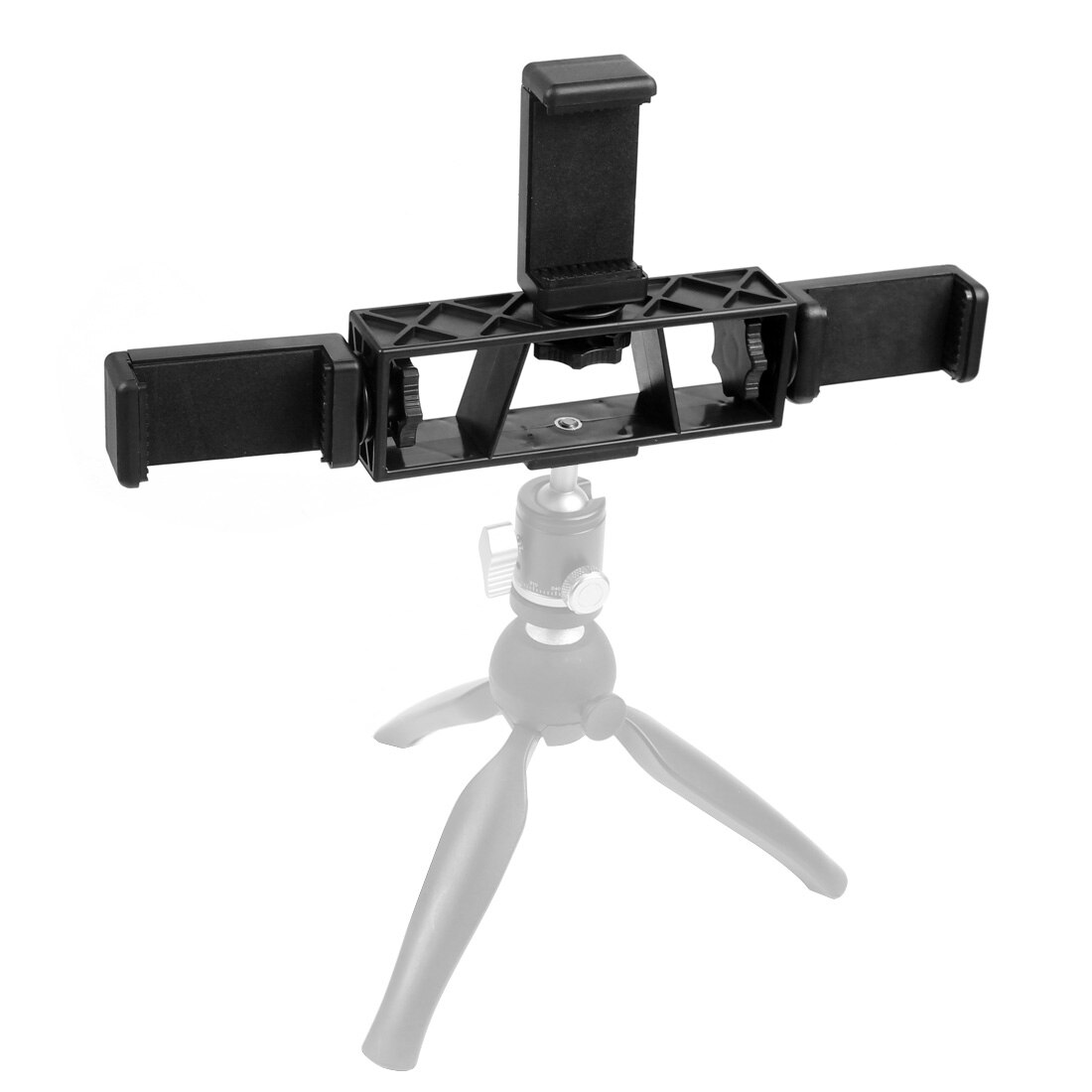 Drie Positie Multi Camera Stand Clip Bracket Houder 3-Positie Mobiele Telefoon Statief 1/4 Connector Mount Video Live-uitzending