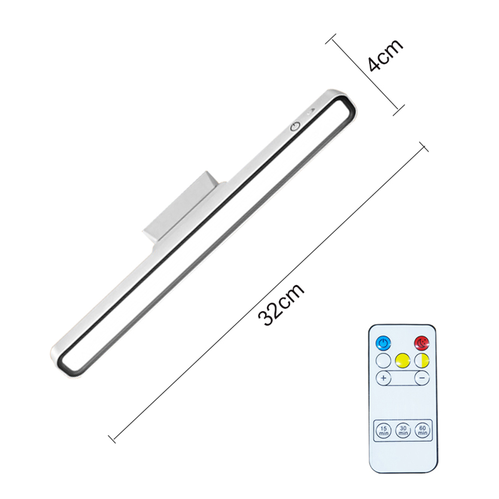 leestafellampen bureaulamp LED USB oplaadbaar licht traploos dimmen tafellamp hangende magnetische slaapkamer nachtlamp: Ivoor