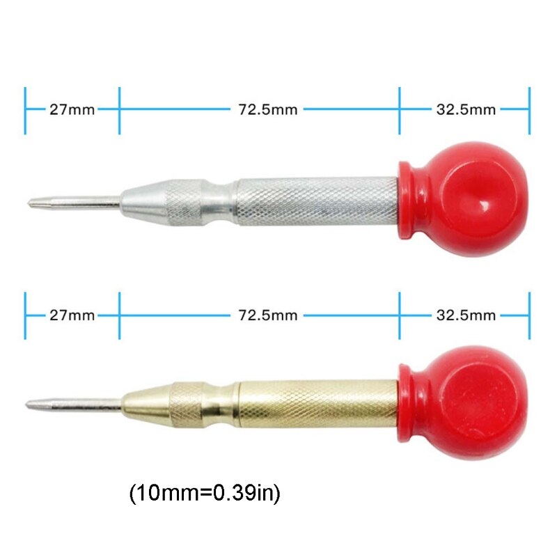Automatic Center Pin Spring Loaded Punch Marking Holes Wood Marker Woodwork Tool Q6PD