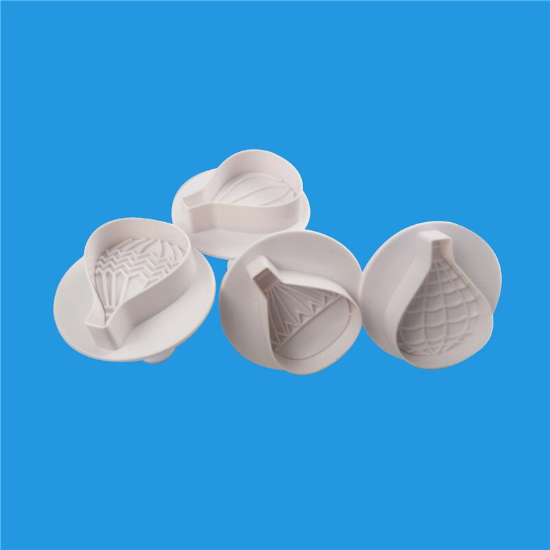 4Pcs/set Air Balloon Cookie Cutters Biscuit Cutter Set Fondant Embossing Plunger Cutter Cookie Cake Decorating Moulds Tools