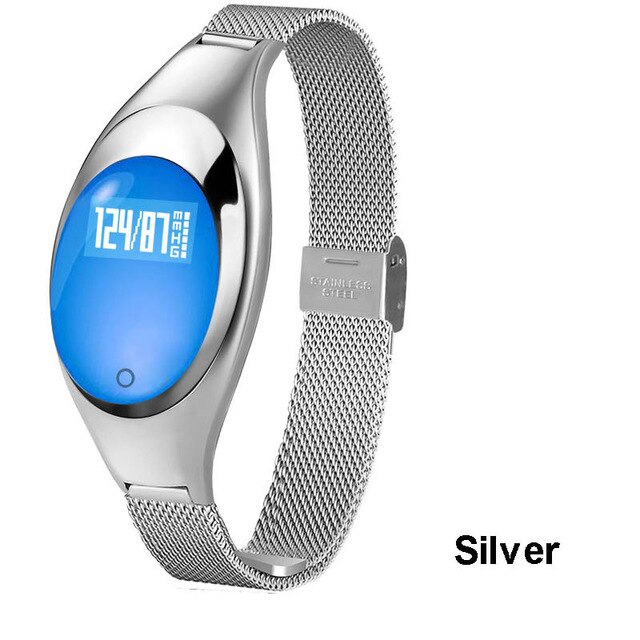 Smartwatch Damski greentiger - Ciśnienie Krwi i Tętno - Tracker Aktywności - Kolorowy Wyświetlacz LCD: Srebrny
